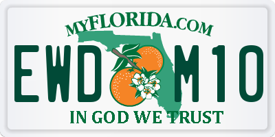 FL license plate EWDM10