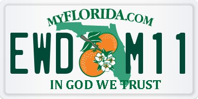 FL license plate EWDM11