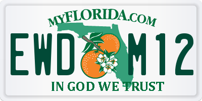 FL license plate EWDM12