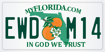 FL license plate EWDM14