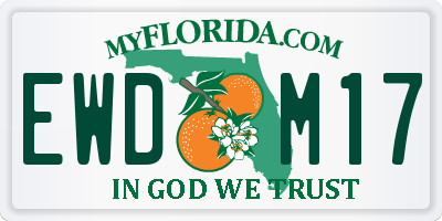 FL license plate EWDM17