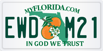FL license plate EWDM21