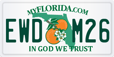 FL license plate EWDM26