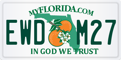 FL license plate EWDM27