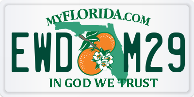 FL license plate EWDM29