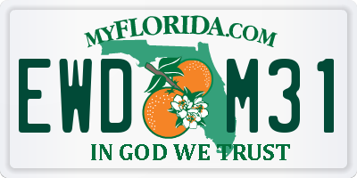 FL license plate EWDM31