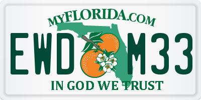 FL license plate EWDM33