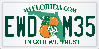 FL license plate EWDM35