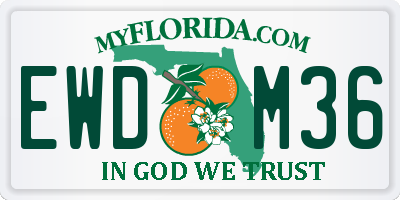 FL license plate EWDM36
