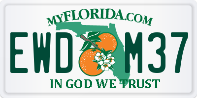 FL license plate EWDM37