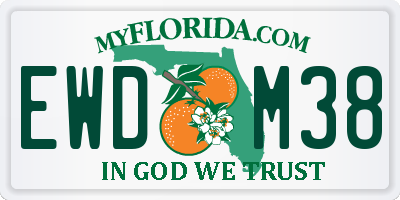FL license plate EWDM38