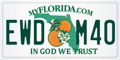 FL license plate EWDM40