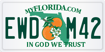 FL license plate EWDM42