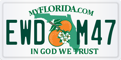 FL license plate EWDM47