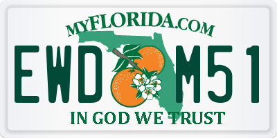 FL license plate EWDM51