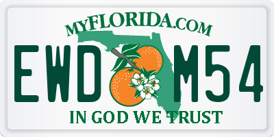 FL license plate EWDM54