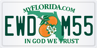 FL license plate EWDM55