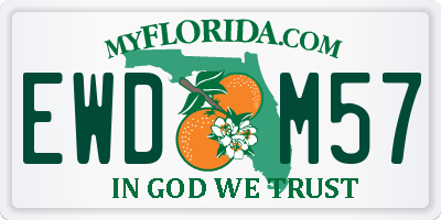 FL license plate EWDM57