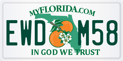 FL license plate EWDM58