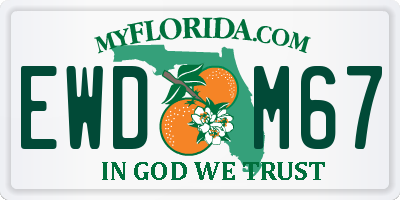 FL license plate EWDM67