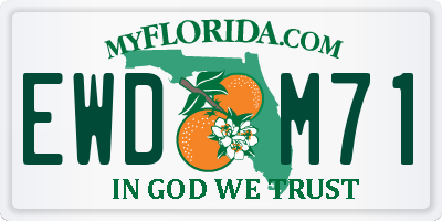 FL license plate EWDM71