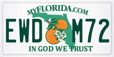 FL license plate EWDM72