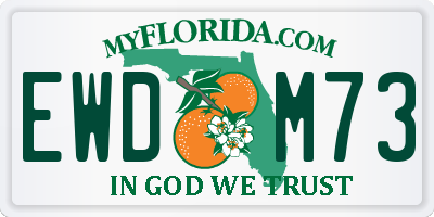 FL license plate EWDM73
