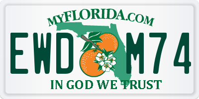 FL license plate EWDM74