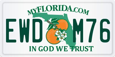 FL license plate EWDM76
