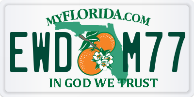 FL license plate EWDM77