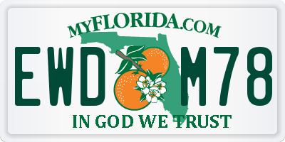 FL license plate EWDM78