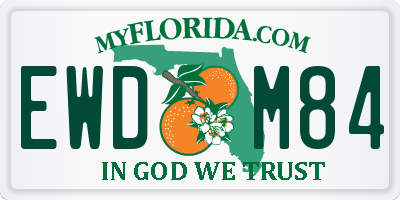 FL license plate EWDM84
