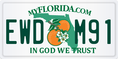 FL license plate EWDM91
