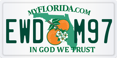 FL license plate EWDM97