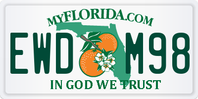 FL license plate EWDM98