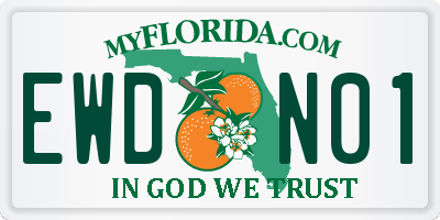 FL license plate EWDN01
