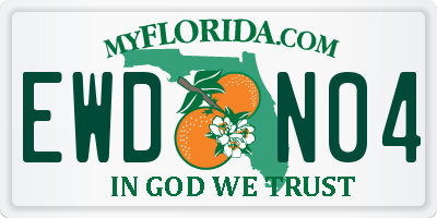 FL license plate EWDN04