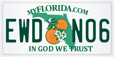 FL license plate EWDN06