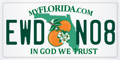 FL license plate EWDN08