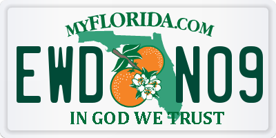 FL license plate EWDN09