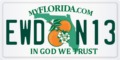 FL license plate EWDN13