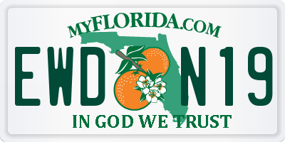 FL license plate EWDN19