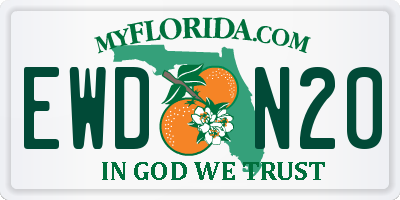 FL license plate EWDN20
