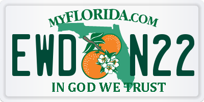 FL license plate EWDN22