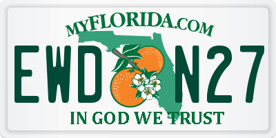 FL license plate EWDN27