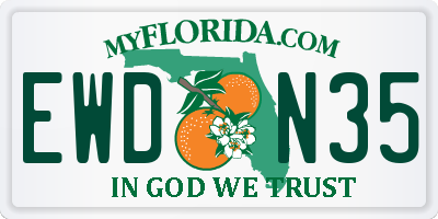 FL license plate EWDN35