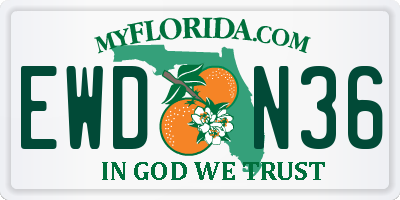 FL license plate EWDN36