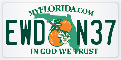 FL license plate EWDN37