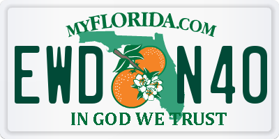 FL license plate EWDN40