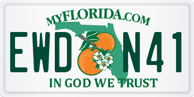 FL license plate EWDN41